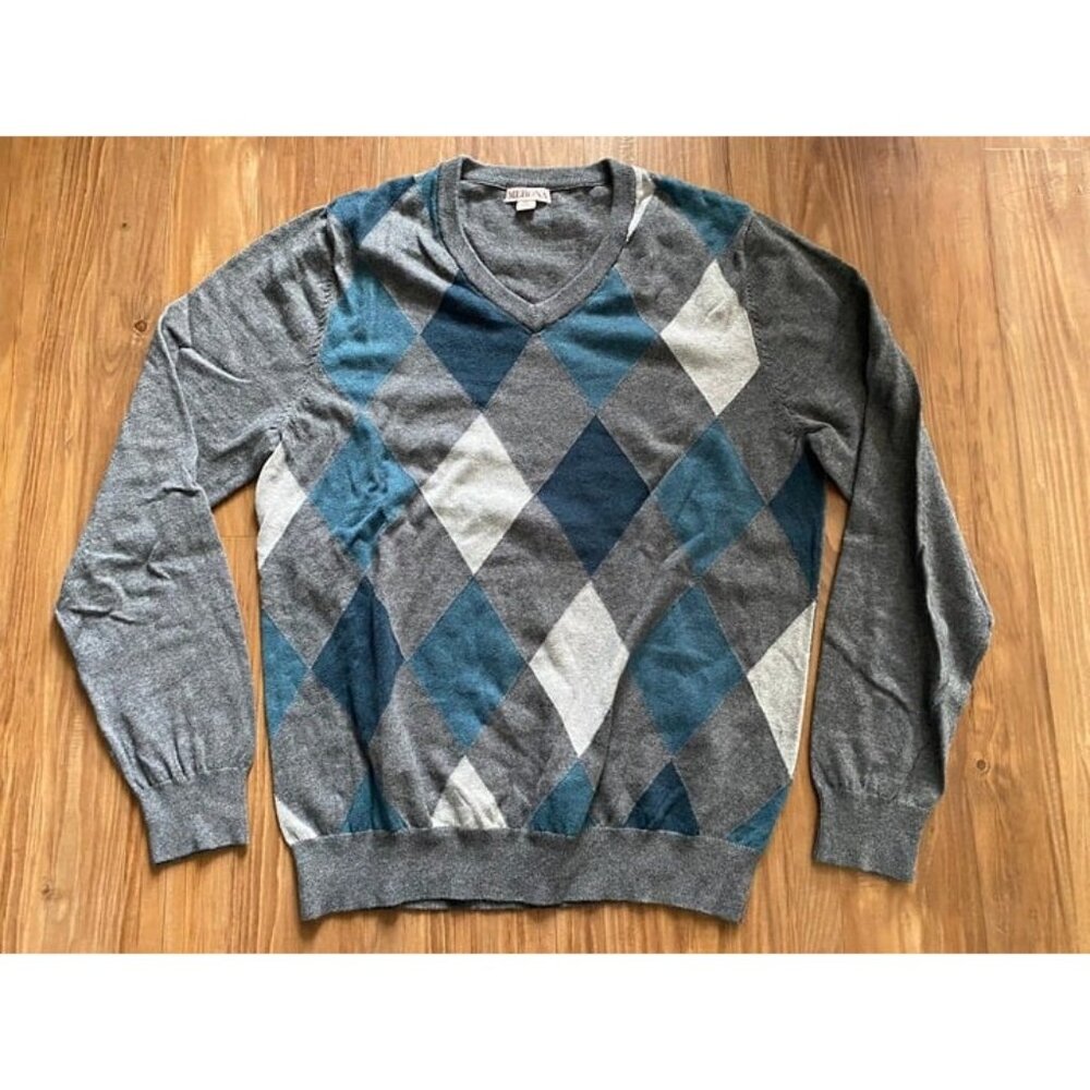 Merona Men's Argyle V-Neck Sweater (Medium)